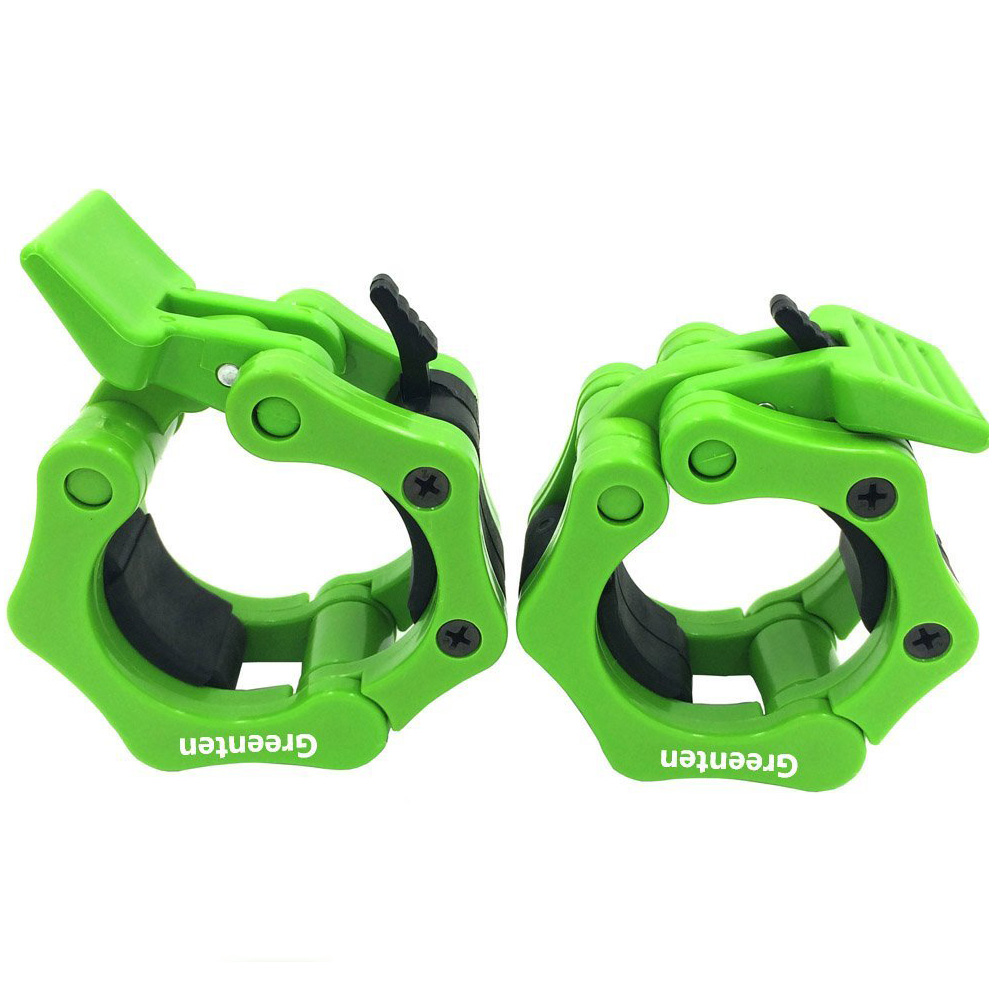 Greententljs 2 Inch Barbell Clamps Quick Release Pair of Locking 2" Pro Olympic Bar Barbell Clip Lock Collars Workout Professional Collar Clips for Squat Weightlifting Fitness Training